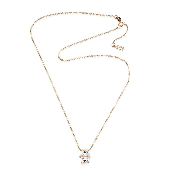 Little Bend Over Necklace - Crystal Quartz Gold von Efva Attling, Schneller Versand - Nordicspectra.de