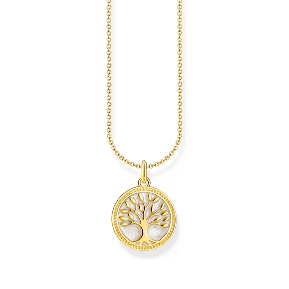 Kette mit Tree-of-Love-Anhänger und weißer Emaille vergoldet - Thomas Sabo - Nordic Spectra