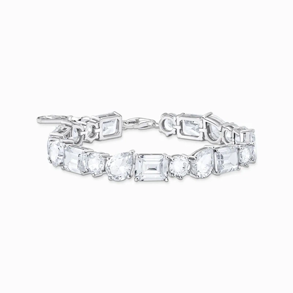 Silver tennis bracelet with 20 white zirconia stones - Thomas Sabo - Suuri valikoima & ilmainen lahjapaketointi - Nordic Spectra