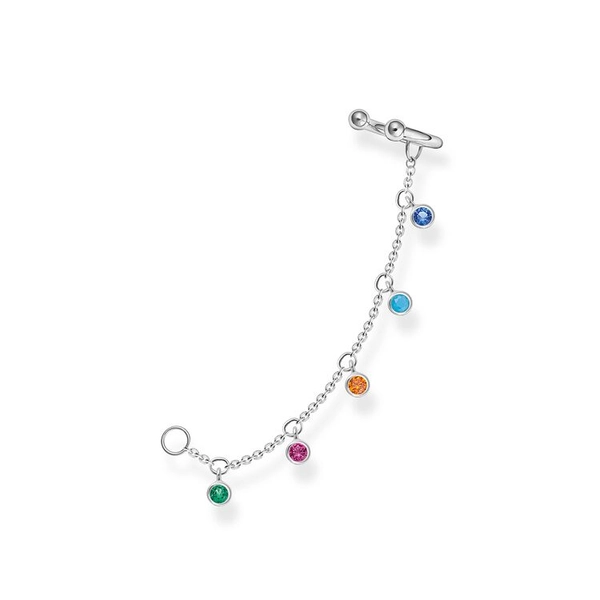 Ohrklemme Bunte Steine Silber von Thomas Sabo, Schneller Versand - Nordicspectra.de