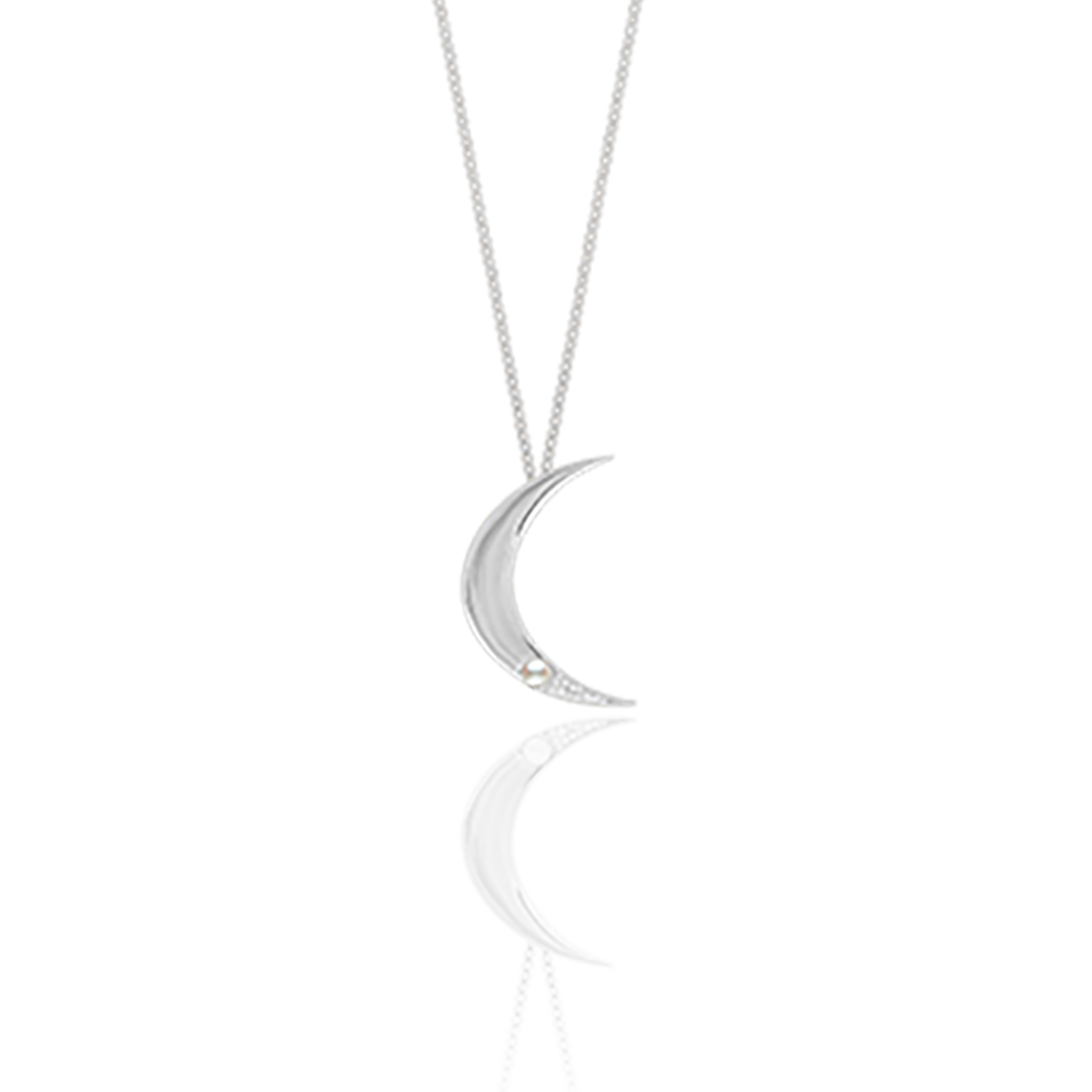 CU Jewellery - One Moon Necklace Silver
