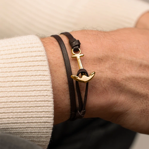 The Anchorband Midnight Brunt/Guld - Paul Hewitt - Omgående leverans & paketinslagning - Nordic Spectra