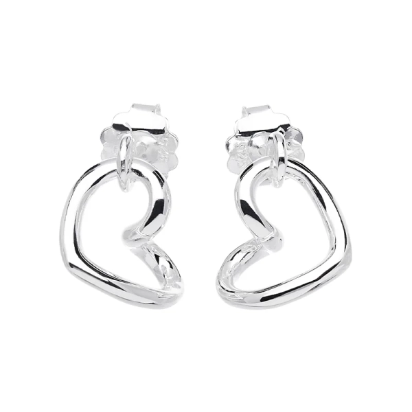 Love Vibe Studs Herzohrringe aus recyceltem Silber