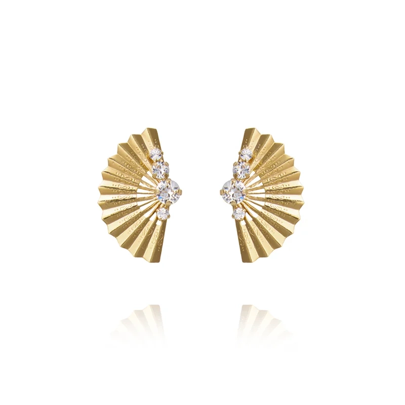 Caroline Svedbom - Lucinda Earrings Gold Crystal