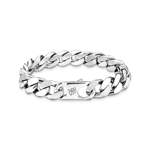 Grov Pansarlänk Armband i återvunnet svartnat silver med THOMAS SABO signatur och graverat karbinlås