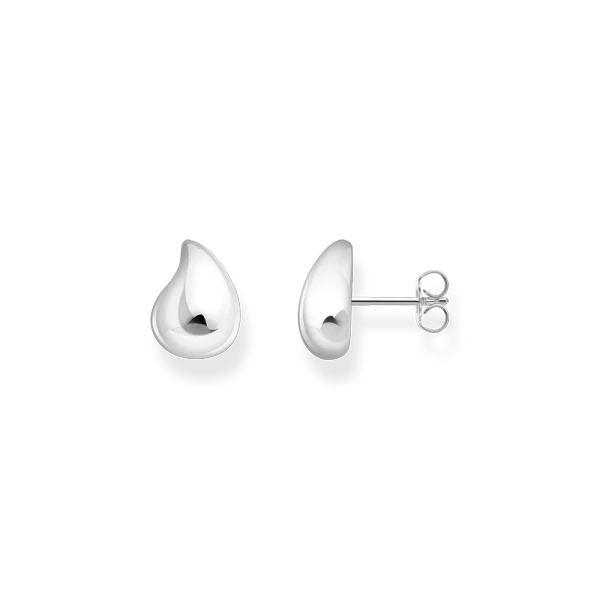 Tropfen-Ohrstecker mit organischer Form Silber - Thomas Sabo - Nordic Spectra