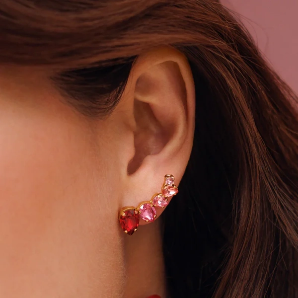 Julie Earrings Gold Scarlet Combo - Caroline Svedbom - Snabb frakt & paketinslagning - Nordic Spectra