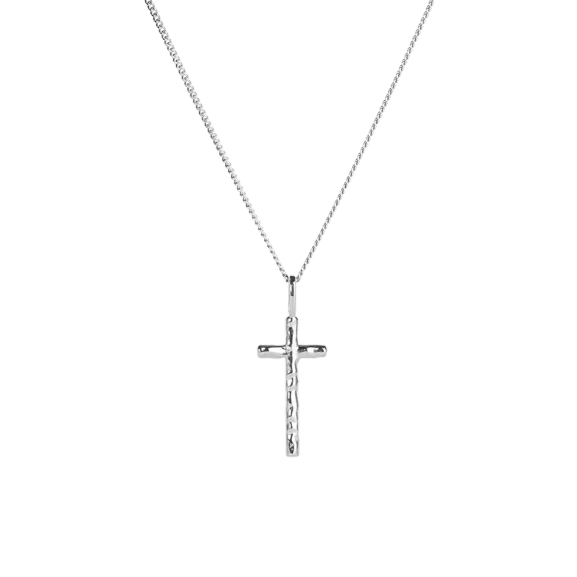 Organic Cross Necklace SIlver - Emma Israelsson - Schmuck im skandinavischen Design
