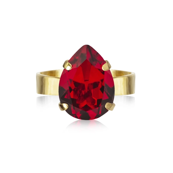 Mini Drop Ring Gold Light Siam 227 - Caroline Svedbom - Nopea toimitus ja lahjapakkaus