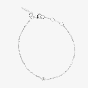 Hope Single Armband aus recyceltem Silber mit weißem Topas aus Drakenberg Sjölin