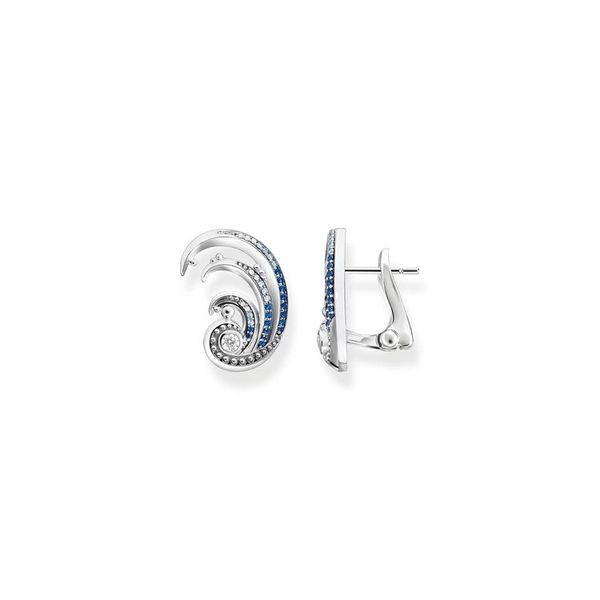 Ohrclip Welle Mit Blauen Steinen von Thomas Sabo, Schneller Versand - Nordicspectra.de