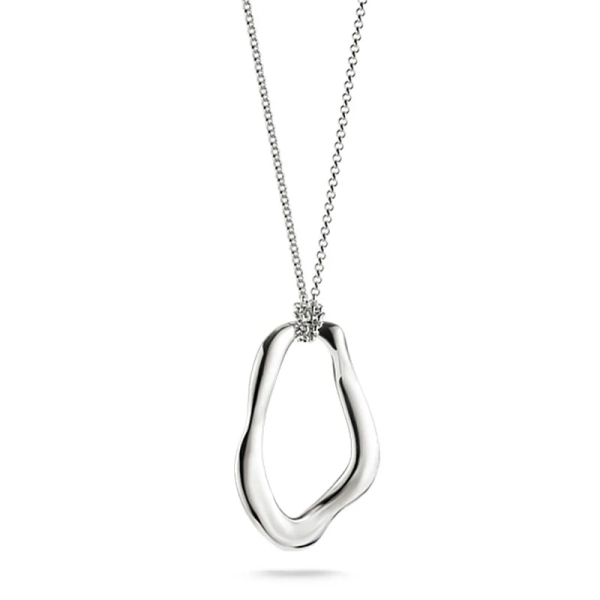 Natural Beauty Halsband i återvunnet silver med organiskt inspirerat hängsmycke
