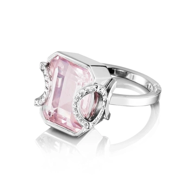 Little Magic Star Ring Rose Quartz White Gold - Efva Attling - Suuri valikoima & ilmainen lahjapaketointi - Nordicspectra.fi