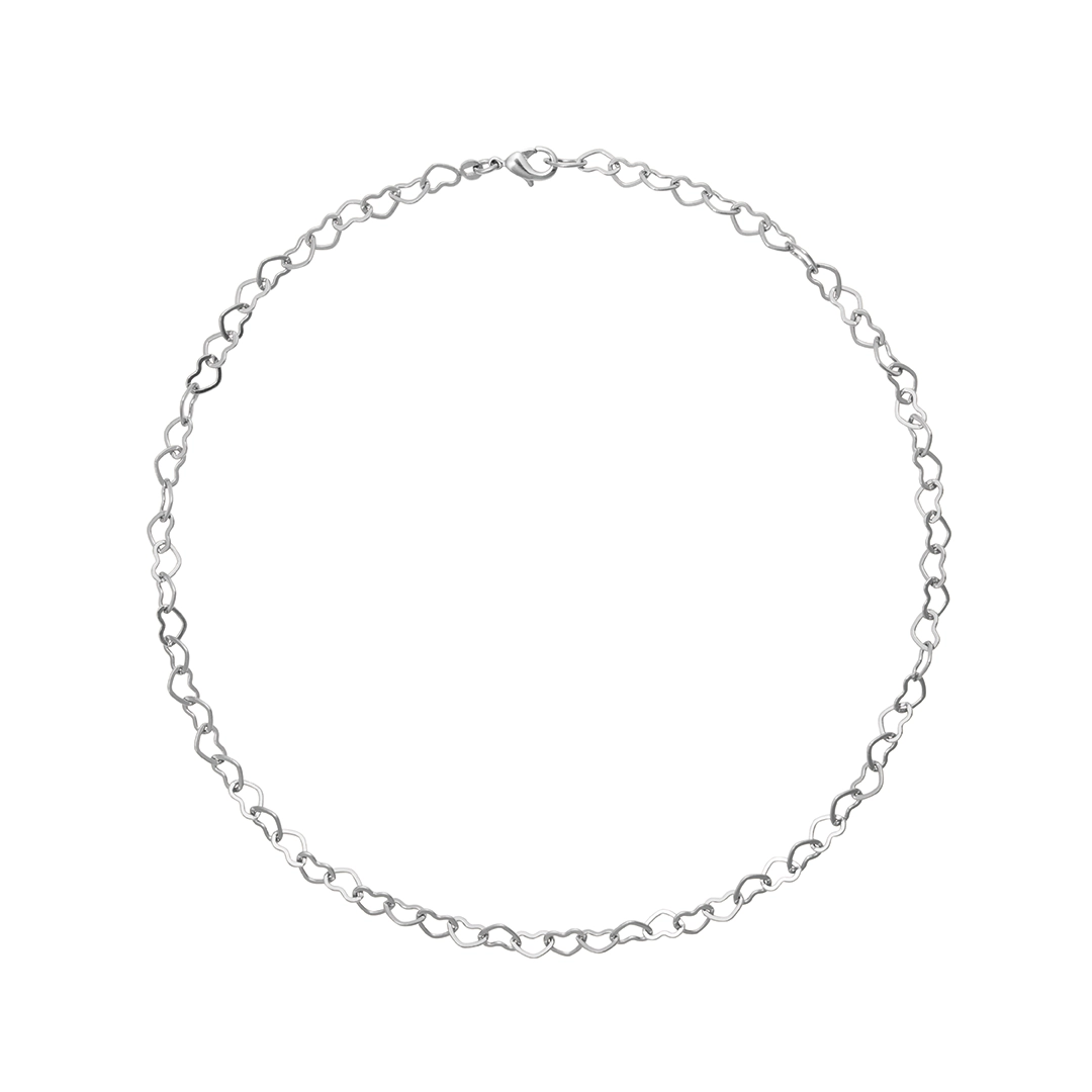 Caroline Svedbom - Heart Chain Necklace Rhodium