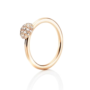 Love Bead Ring - Diamonds Gold