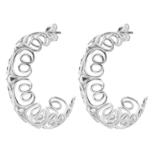 Pearl/Vintage Big Hoop Ear - Silver -CU Jewellery - Snabb frakt & paketinslagning - Nordicspectra.se