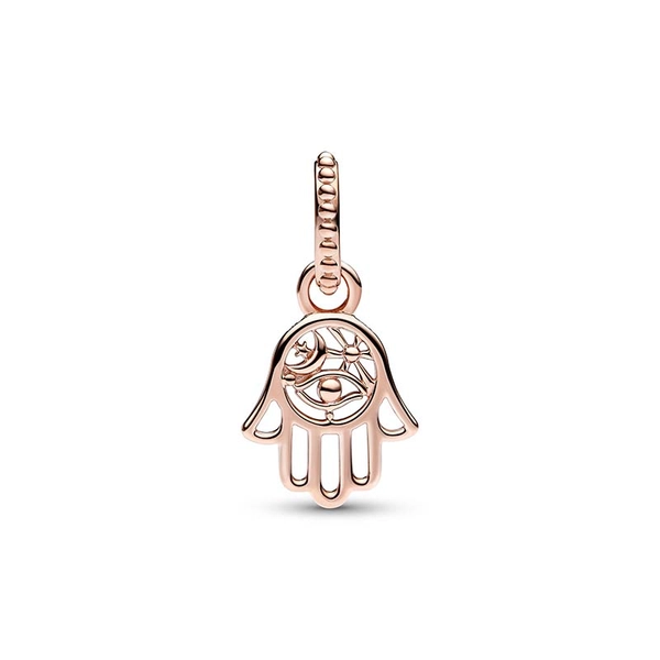 Hängberlock med Skyddande Hamsa-hand Rosé - PANDORA - Snabb leverans & paketinslagning - Nordic Spectra
