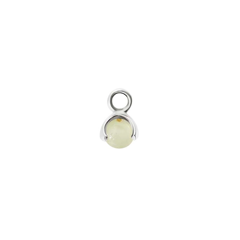 Letters Stone 8 Jade Pendant Silver