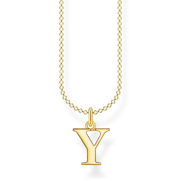 Kette Buchstabe Gold - Y von Thomas Sabo, Schneller Versand - Nordicspectra.de