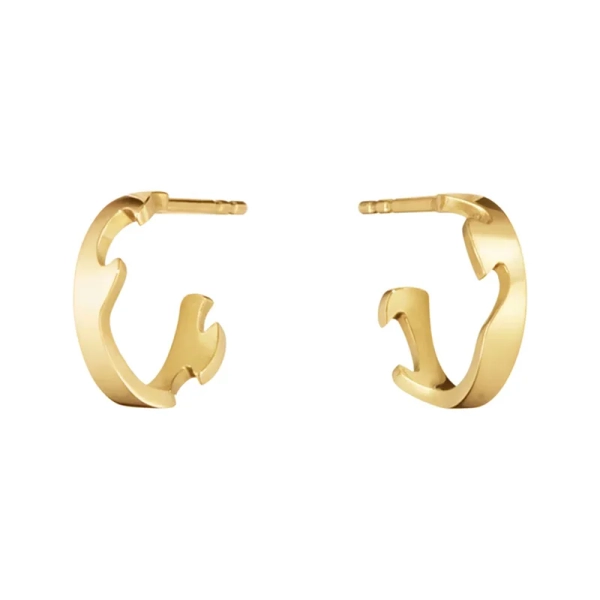 Fusion Small Hoops Gold - Georg Jensen - Designschmuck mit schnellen und sicheren Lieferungen