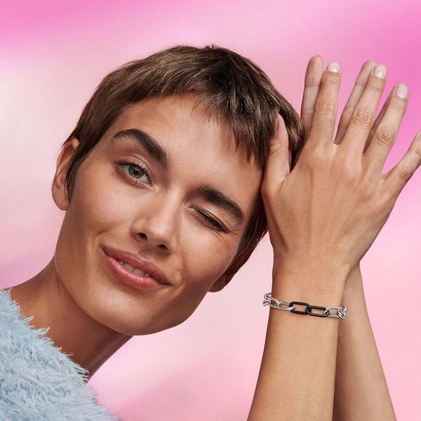 PANDORA ME Styling Pavé Double Link Svart - PANDORA - Snabb frakt & paketinslagning - Nordicspectra.se