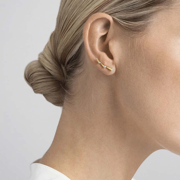 Magic Örhängen Cuff Guld med 0.20 ct Diamanter - Georg Jensen örhängen - Snabb frakt & paketinslagning - Nordicspectra.se