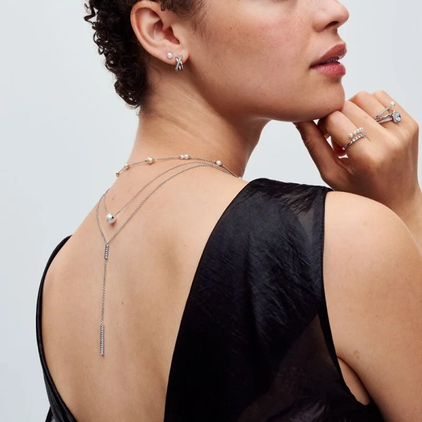 Behandelte Süßwasserzuchtperle Collier-Halskette - PANDORA - Nordic Spectra