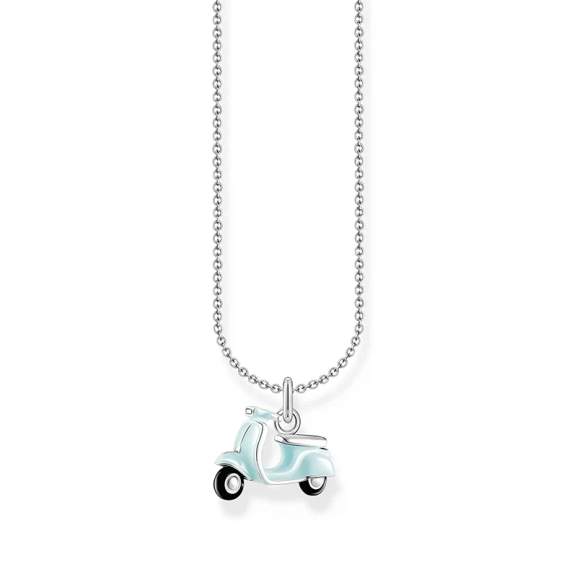 Kette mit mintfarbenem Motorroller-Anhänger Silber - Thomas Sabo - Nordic Spectra