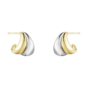 Curve Ohrringe Silber & Guld Klein von Georg Jensen, Schneller Versand - Nordicspectra.de