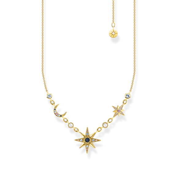 Kette Royalty Stern & Mond Gold von Thomas Sabo, Schneller Versand - Nordicspectra.de