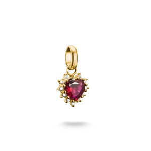 CC Connect Anhänger „Rotes Herz mit funkelnden Steinen“ in Gold - Thomas Sabo - Nordic Spectra