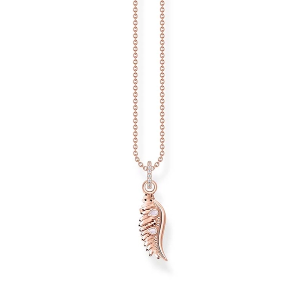 Kette Phönix-Flügel Mit Rosa Steinen Roségold von Thomas Sabo, Schneller Versand - Nordicspectra.de