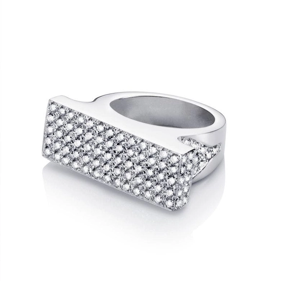 Funky Bling Ring White Gold - Efva Attling ringar - Snabb frakt & paketinslagning - Nordicspectra.se