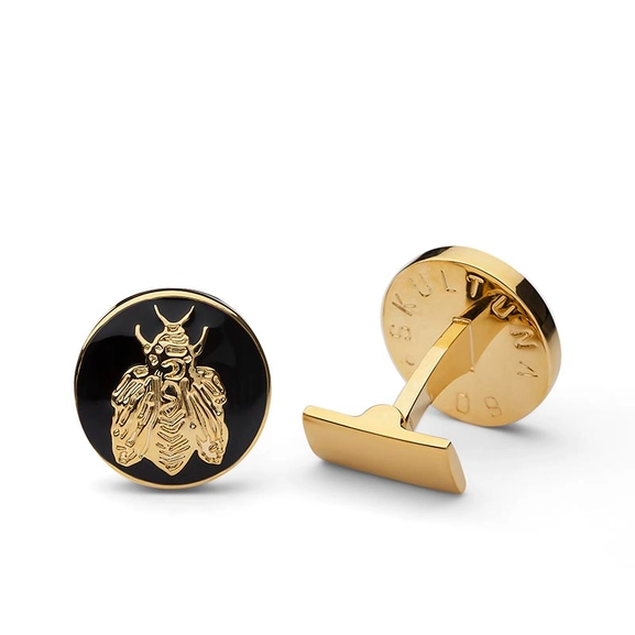 Manschettknappar Napoleon Bee Guld Baroque Svart - Skultuna - Snabb frakt & paketinslagning - Nordicspectra.se