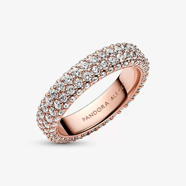Pandora Timeless Pavéprydd Dubbelradig Ring Rosé - PANDORA - Snabb frakt & paketinslagning - Nordic Spectra