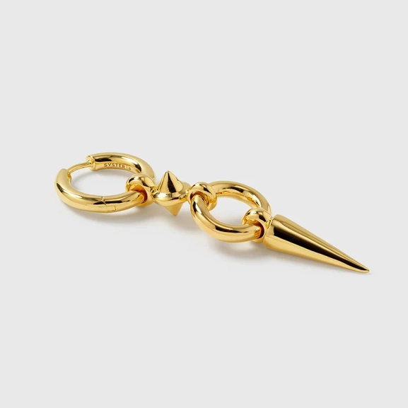 Juno Long Single Earring Gold - Syster P - Snabb leverans & Gratis paketinslagning - Nordic Spectra