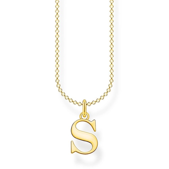 Kette Buchstabe Gold - S von Thomas Sabo, Schneller Versand - Nordicspectra.de