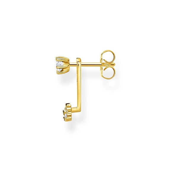 Einzel Ohrstecker Weisse Steine Gold von Thomas Sabo, Schneller Versand - Nordicspectra.de