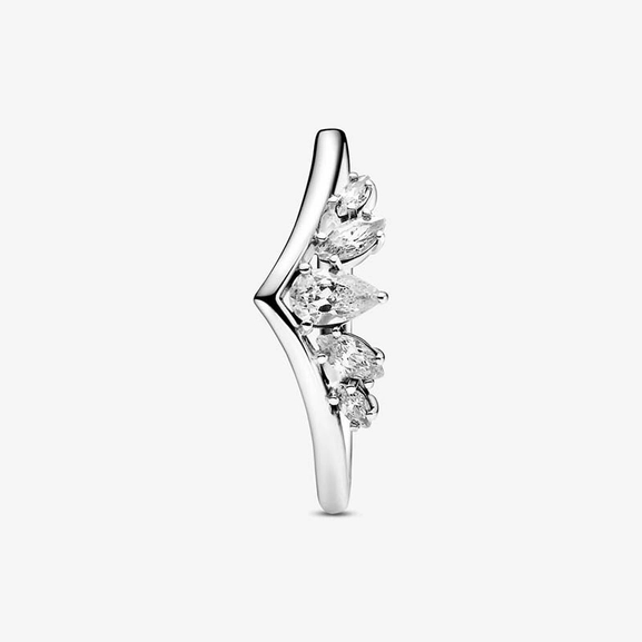 Birnen- & Marquise-Schliff funkelnder Wishbone-Ring von PANDORA, Schneller Versand - Nordicspectra.de