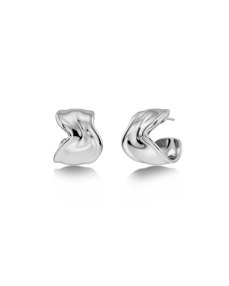 Edblad - Melted Hoops L Silver