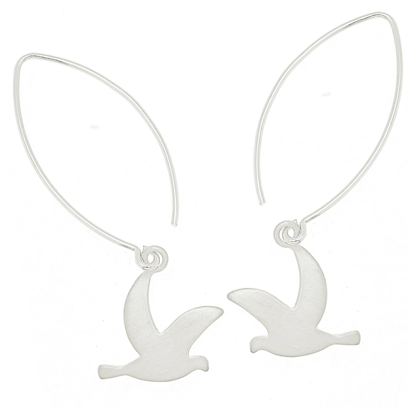 Peace Long Ear Silver -CU Jewellery - Snabb frakt & paketinslagning - Nordicspectra.se