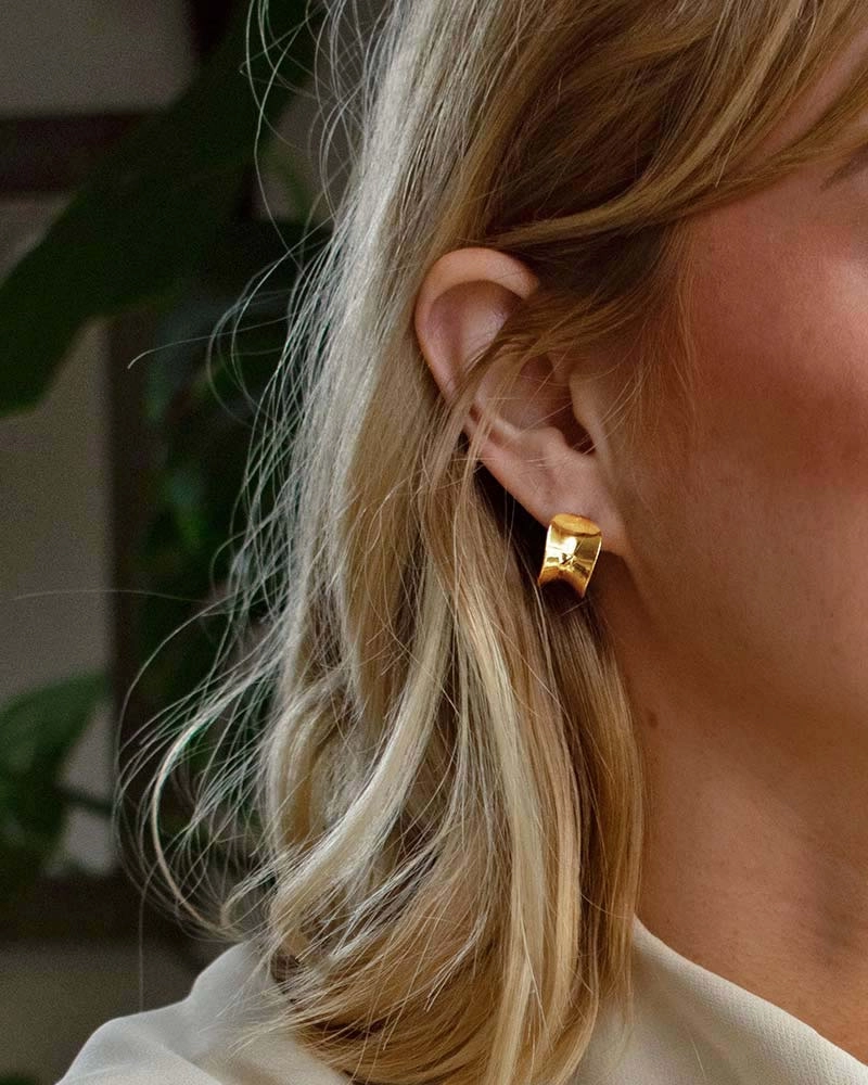 Wave mini Hoops Gold - Drakenberg Sjölin Örhängen - Snabb frakt & paketinslagning - Nordicspectra.se