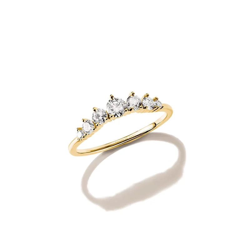 Thomas Sabo - Sju Glittrande Stenar Ring Guld