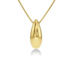 Silver Bean Necklace Gold