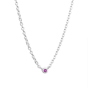 Micro Blink Necklace - Pink Sapphire von Efva Attling, Schneller Versand - Nordicspectra.de