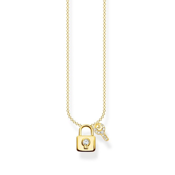 Halsband Hänglås med Nyckel Guld - Thomas Sabo halsband - Snabb frakt & paketinslagning - Nordicspectra.se