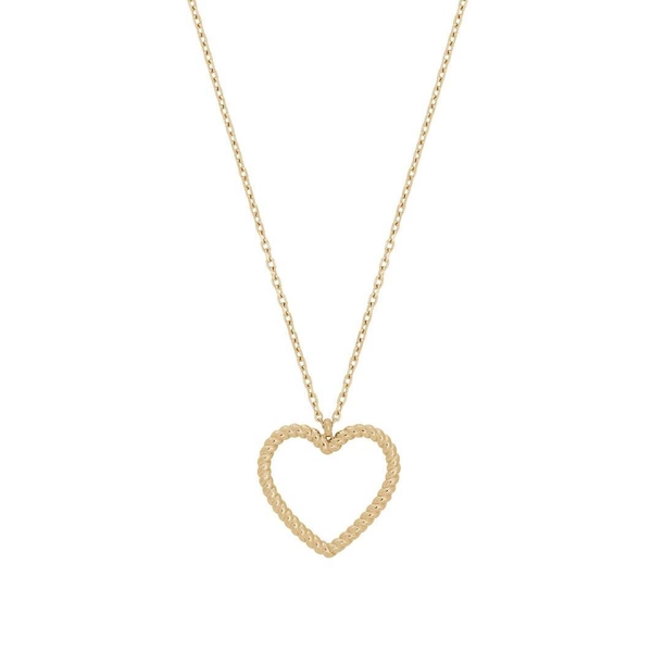 Rope Heart Necklace M Gold - Edblad - Snabb frakt & paketinslagning - Nordicspectra.se