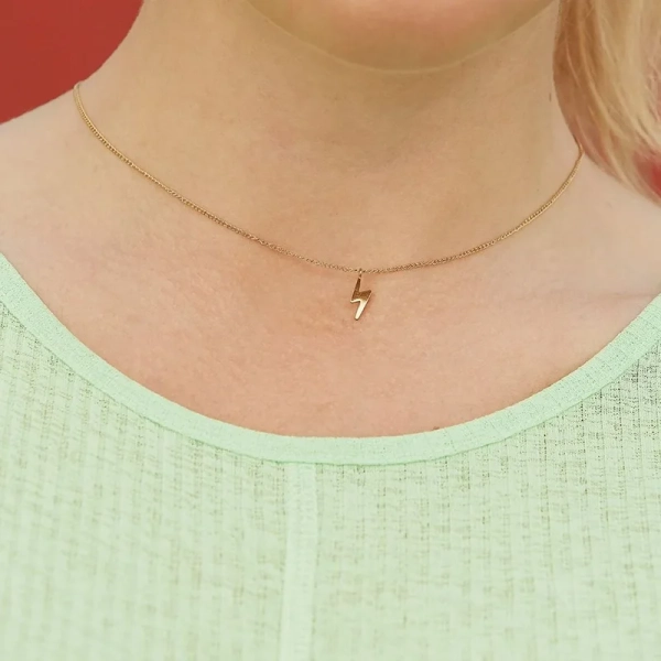 Lightning Necklace Gold - Edblad - Snabb leverans - Gratis paketinslagning