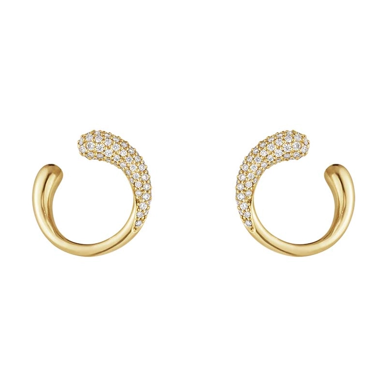 Mercy Örhängen Guld med 0.38 ct Diamanter - Georg Jensen örhängen - Snabb frakt & paketinslagning - Nordicspectra.se