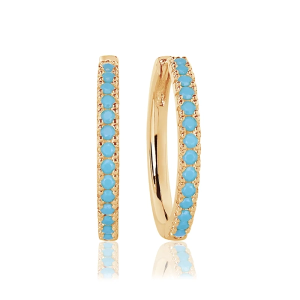 Ellera Grande Ohrringe Türkis Gold von Sif Jakobs